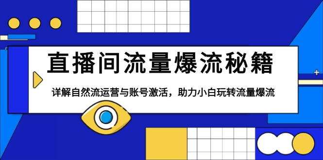 直播间流量爆流秘籍，详解自然流运营与账号激活，助力小白玩转流量爆流-非凡网-资源网-最新项目分享平台