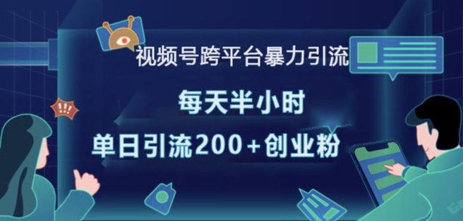 视频号跨平台暴力引流，每天半小时，单日引流200+精准创业粉-非凡网-资源网-最新项目分享平台