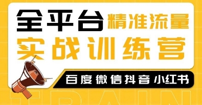 全平台精准流量实战训练营，百度微信抖音小红书SEO引流教程-非凡网-资源网-最新项目分享平台