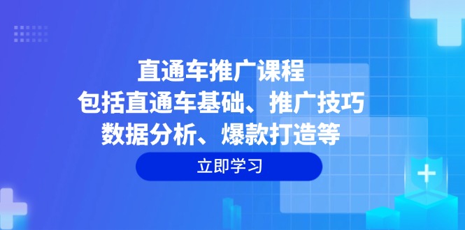 直通车推广课程：包括直通车基础、推广技巧、数据分析、爆款打造等-非凡网-资源网-最新项目分享平台