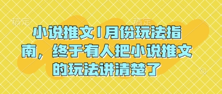 小说推文1月份玩法指南，终于有人把小说推文的玩法讲清楚了!-非凡网-资源网-最新项目分享平台