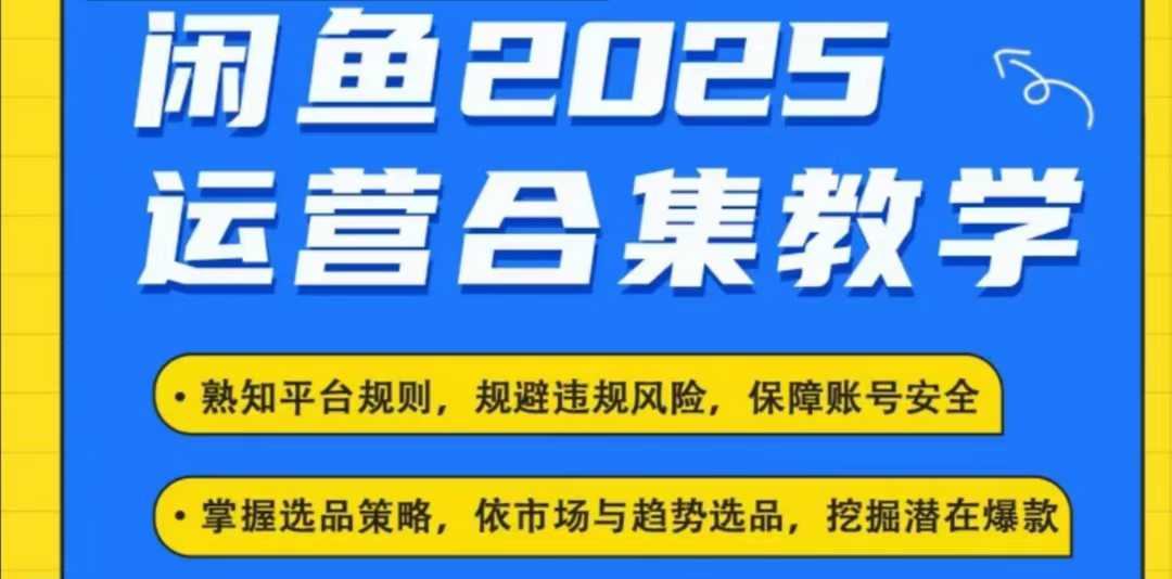 2025闲鱼电商运营全集，2025最新咸鱼玩法-非凡网-资源网-最新项目分享平台