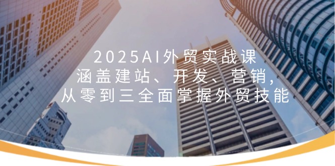 2025AI外贸实战课：涵盖建站、开发、营销, 从零到三全面掌握外贸技能-非凡网-资源网-最新项目分享平台