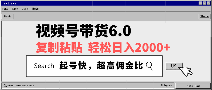 视频号带货6.0，轻松日入2000+，起号快，复制粘贴即可，超高佣金比-非凡网-资源网-最新项目分享平台