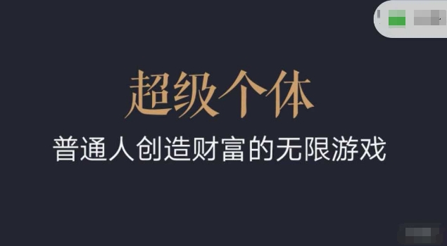 超级个体2024-2025翻盘指南，普通人创造财富的无限游戏-非凡网-资源网-最新项目分享平台