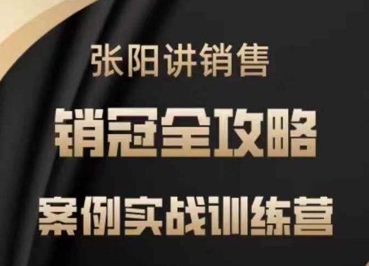 张阳讲销售实战训练营，​案例实战训练，销冠全攻略-非凡网-资源网-最新项目分享平台