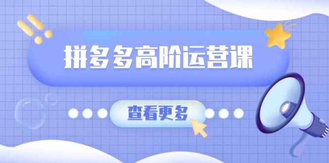 拼多多高阶运营课：极致群爆款玩法，轻付费无尽复制，打造单品爆款之路-非凡网-资源网-最新项目分享平台