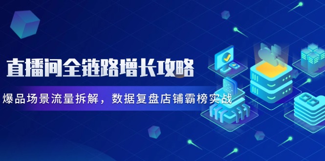 直播间全链路增长攻略，爆品场景流量拆解，数据复盘店铺霸榜实战-非凡网-资源网-最新项目分享平台