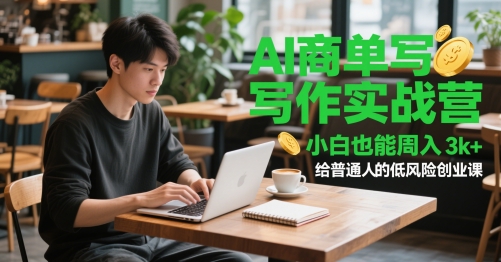 AI商单写作实战营，小白也能周入3k+，给普通人的低风险创业课-非凡网-资源网-最新项目分享平台