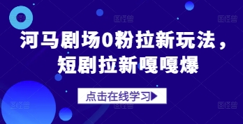 河马剧场0粉拉新玩法，短剧拉新嘎嘎爆-非凡网-资源网-最新项目分享平台