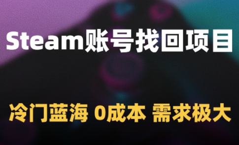 Steam账号找回项目，冷门蓝海，0成本，需求极大-非凡网-资源网-最新项目分享平台