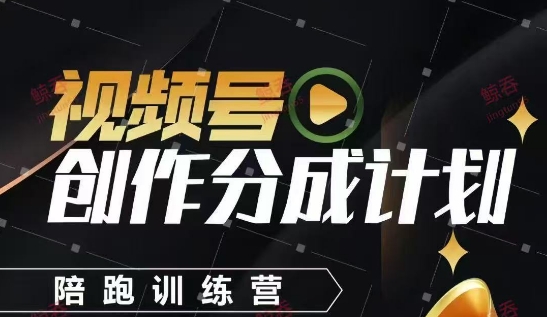 视频号创作分成计划陪跑训练营，手把手教会你如何制作视频，细水长流型项目-非凡网-资源网-最新项目分享平台