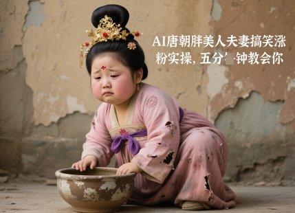 AI唐朝胖美人夫妻搞笑涨粉实操，五分钟教会你-非凡网-资源网-最新项目分享平台