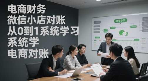 电商财务微信小店对账，从0到1系统学习电商对账-非凡网-资源网-最新项目分享平台