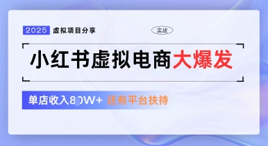 小红书虚拟电商项目，平台大力免费流量扶持，低门槛1拖3玩法-非凡网-资源网-最新项目分享平台