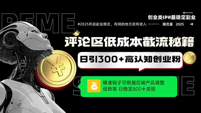 评论区低成本引流秘籍，精准钩子直击用户，单账号日增300+创业粉，日稳…-非凡网-资源网-最新项目分享平台