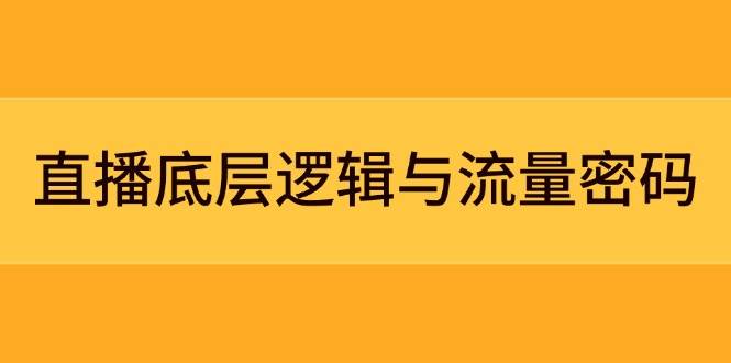 直播底层逻辑与流量密码：定位模型+案例拆解，急速流承接与数据优化全攻略-非凡网-资源网-最新项目分享平台