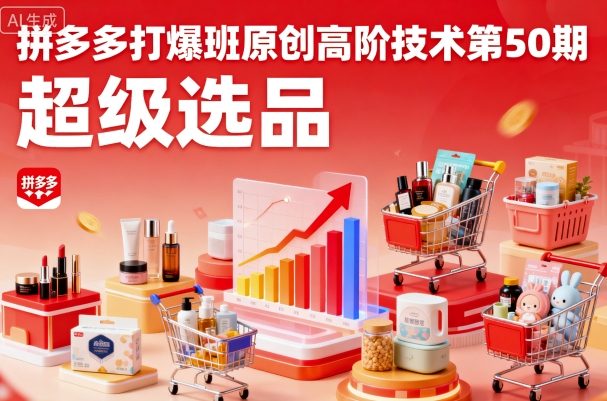 拼多多打爆班原创高阶技术第50期，超级选品-非凡网-资源网-最新项目分享网站