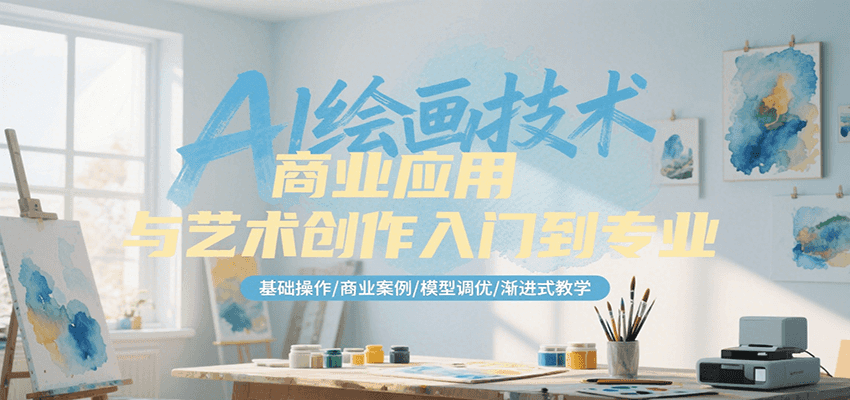 AI绘画技术商业应用与艺术创作入门到专业，基础操作/商业案例/模型调优/渐进式教学-非凡网-资源网-最新项目分享网站