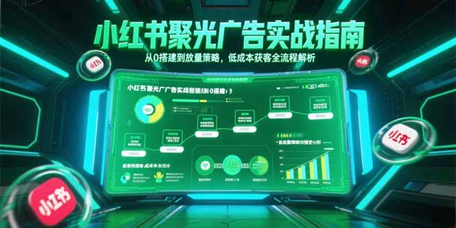 小红书聚光广告实战指南，从0搭建到放量策略，低成本获客全流程解析-非凡网-资源网-最新项目分享网站