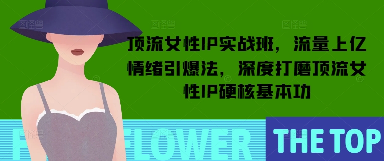 顶流女性IP实战班，流量上亿情绪引爆法，深度打磨顶流女性IP硬核基本功-非凡网-资源网-最新项目分享网站