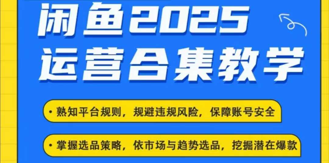 2025闲鱼电商运营全集，2025最新咸鱼玩法-非凡网-资源网-最新项目分享网站