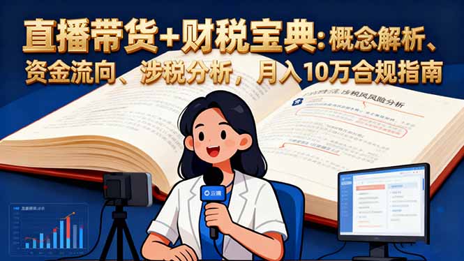 直播带货+财税宝典:概念解析、资金流向、涉税分析,月入10万合规指南-非凡网-资源网-最新项目分享网站