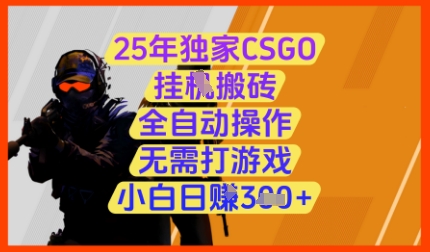 25年独家CSGO挂G搬砖，全自动操作，无需打游戏，小白日入3张+【揭秘】-非凡网-资源网-最新项目分享网站