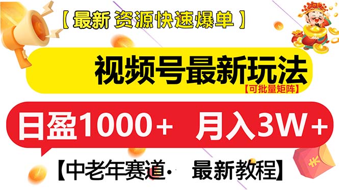 视频号最新玩法 中老年赛道 月入3W+-非凡网-资源网-最新项目分享网站