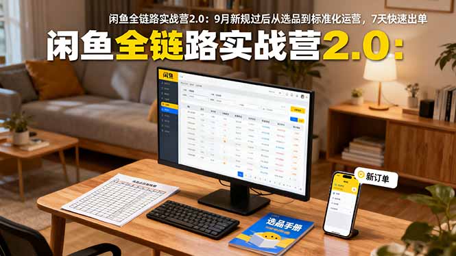 闲鱼全链路实战营2.0：9月新规过后从选品到标准化运营，7天快速出单-非凡网-资源网-最新项目分享网站