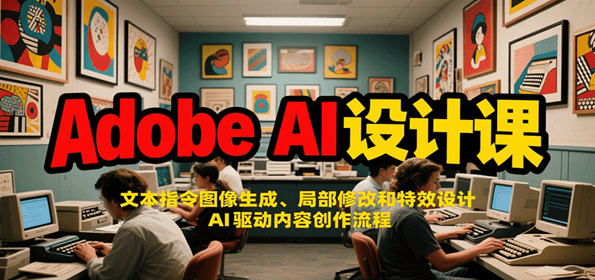Adobe AI设计课：文本指令图像生成、局部修改和特效设计，AI驱动内容创作流程-非凡网-资源网-最新项目分享网站