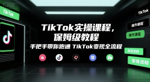 TikTok实操课程，保姆级教程，手把手带你跑通TikTok变现全流程-非凡网-资源网-最新项目分享网站