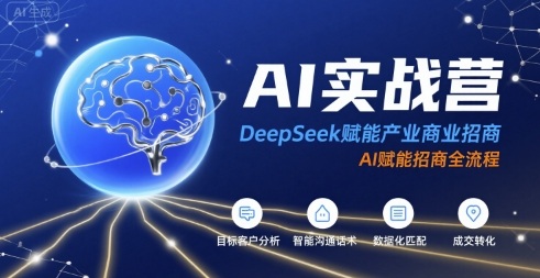 AI实战营：DeepSeek赋能产业商业招商，AI赋能招商全流程-非凡网-资源网-最新项目分享网站