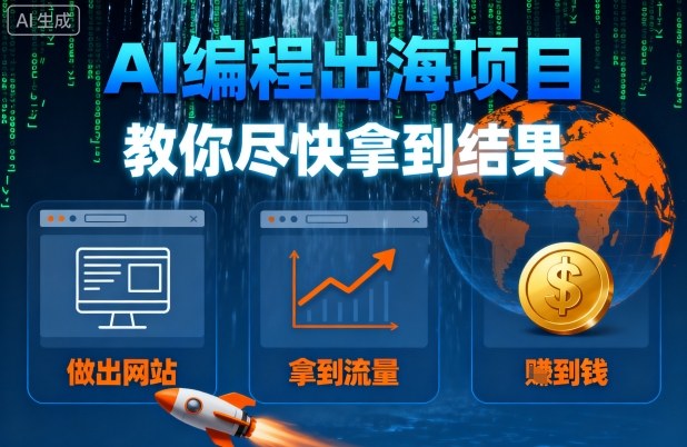 AI编程出海项目，教你尽快拿到结果-做出网站、拿到流量、賺到钱-非凡网-资源网-最新项目分享网站