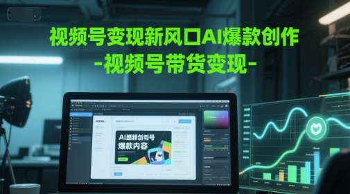 视频号变现新风口AI爆款创作-视频号带货变现-非凡网-资源网-最新项目分享网站