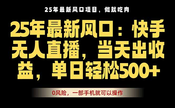 25年最新无人直播玩法，当天秒出单，一部手机就可操作-非凡网-资源网-最新项目分享网站