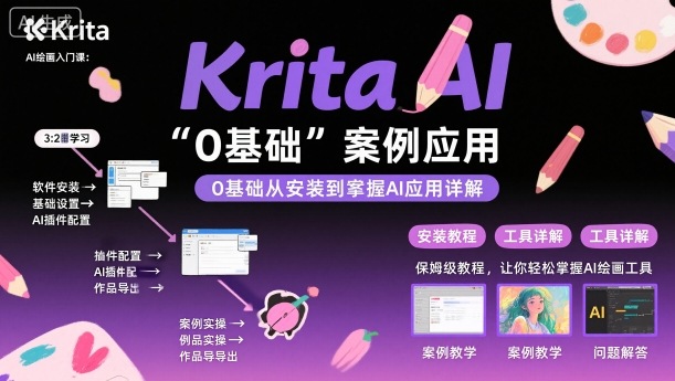 Krita AI绘画入门课,0基础从安装到案例应用krita AI使用详解-非凡网-资源网-最新项目分享网站