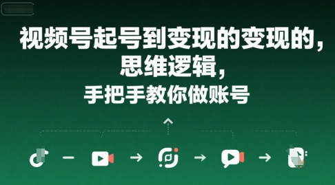 视频号起号到变现的思维逻辑，手把手教你做账号-非凡网-资源网-最新项目分享网站