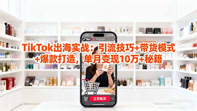 「TikTok出海实战」引流技巧+带货模式+爆款打造，单月变现10万+秘籍-非凡网-资源网-最新项目分享网站