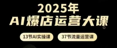 2025年AI爆店运营大课，13节AI实操课+37节流量运营课-非凡网-资源网-最新项目分享网站