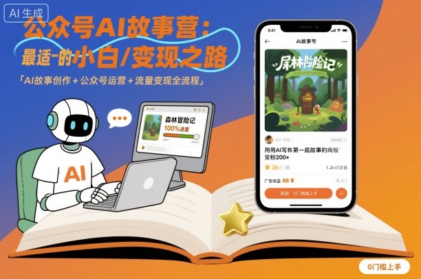 公众号ai故事营，最适合小白的自媒体变现之路-非凡网-资源网-最新项目分享网站
