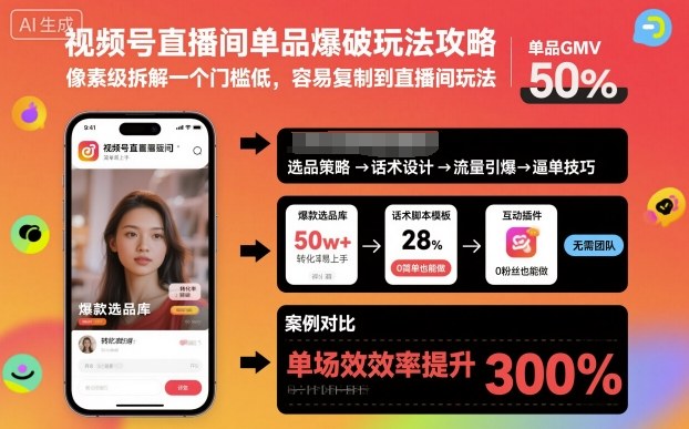 视频号直播间单品爆破玩法攻略,像素级拆解一个门槛低,容易复制到直播间玩法-非凡网-资源网-最新项目分享网站