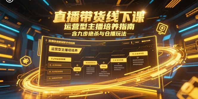 直播带货线下课，运营型主播培养指南，含九步绝杀与仓播玩法-非凡网-资源网-最新项目分享网站