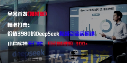精准打击：价值3980的DeepSeek私域引流实操课，小白实操无门槛，日引精准粉300+-非凡网-资源网-最新项目分享网站