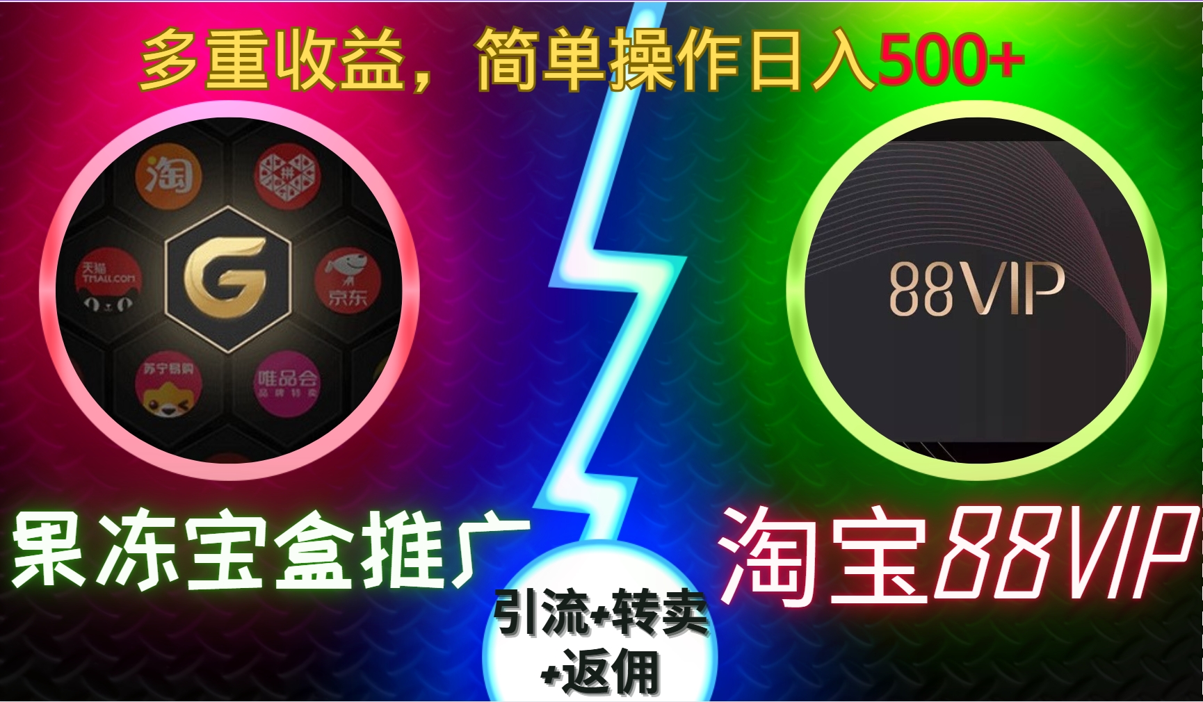 果冻宝盒推广88VIP，引流+转卖+返佣，多重收益，简单操作日入5张【揭秘】-非凡网-资源网-最新项目分享网站
