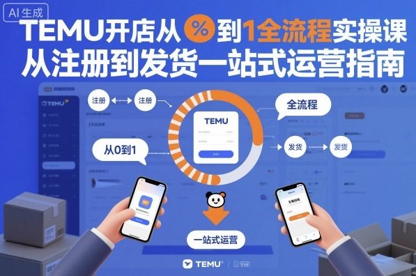 TEMU开店从0到1全流程实操课,从注册到发货一站式运营指南-非凡网-资源网-最新项目分享网站