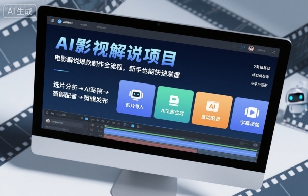 AI影视解说项目，电影解说爆款制作全流程，新手也能快速掌握-非凡网-资源网-最新项目分享网站
