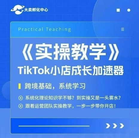 大卖家孵化中心TikTok实操课，TikTok小店成长加速器，跨境基础系统学习，一步一步带你开店-非凡网-资源网-最新项目分享网站