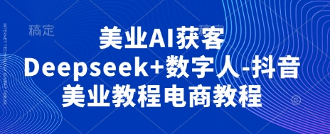 美业AI获客Deepseek+数字人-抖音美业教程电商教程-非凡网-资源网-最新项目分享网站