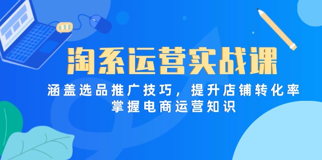 淘系运营实战课，涵盖选品推广技巧，提升店铺转化率，掌握电商运营知识-非凡网-资源网-最新项目分享网站
